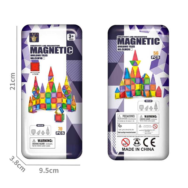 70PCS Magnetic Building Blocks with Iron Box for kids in Kuwait